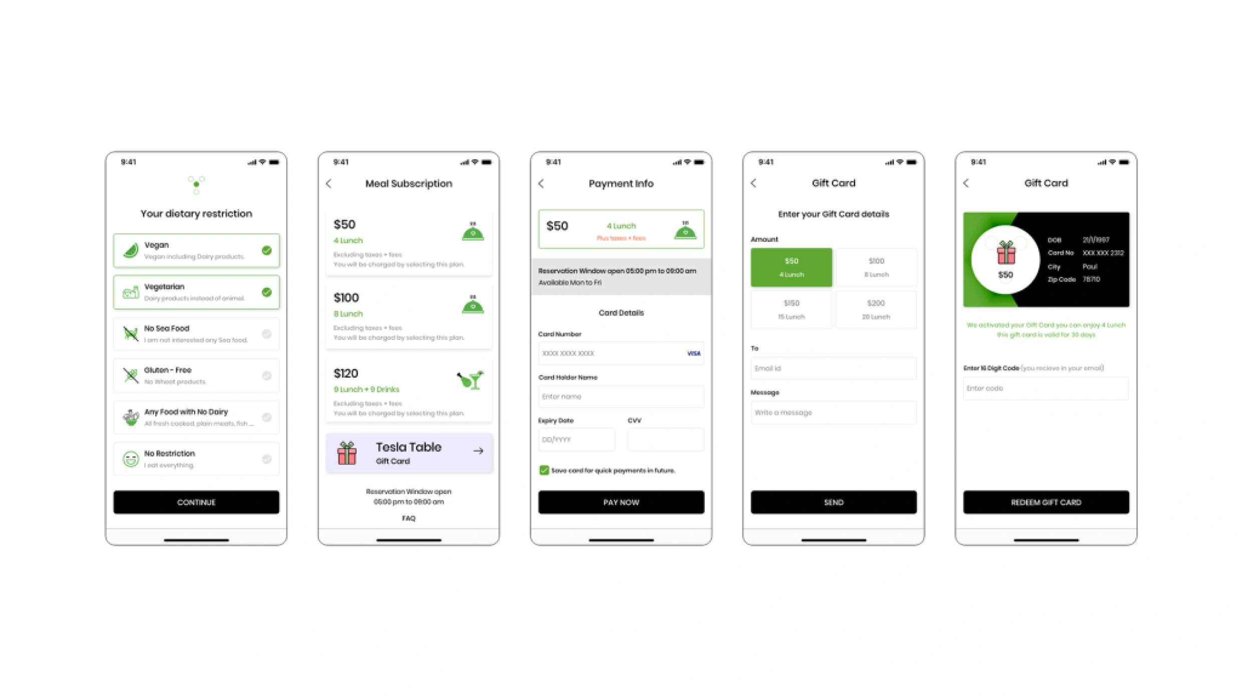 Restaurant Table Reservation App Onboarding Screens