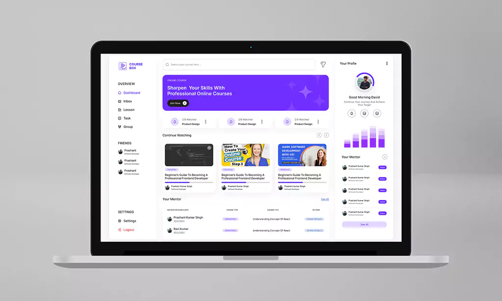 Edutech SaaS Dashboard