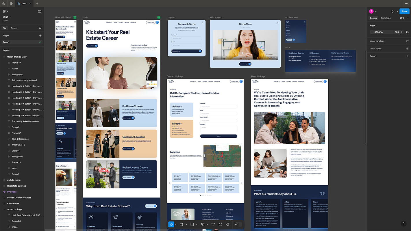 website design using figma
