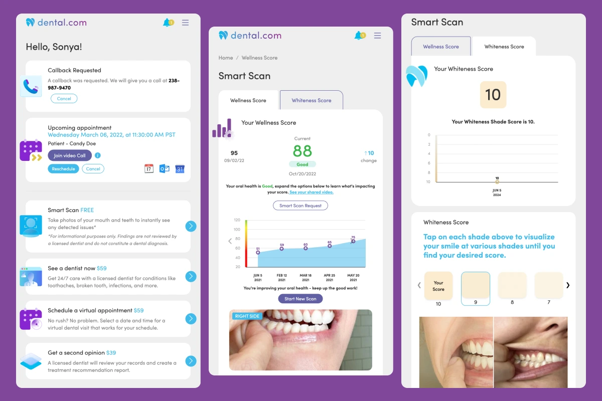 dental.com ui ux design