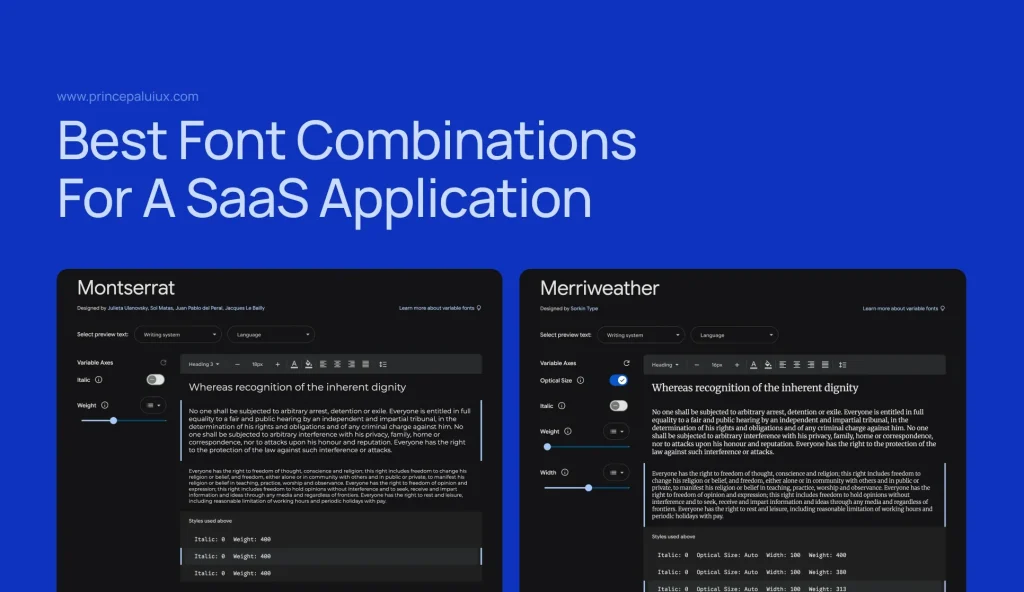 Best Font Combinations For A SaaS Application: Typography Guide