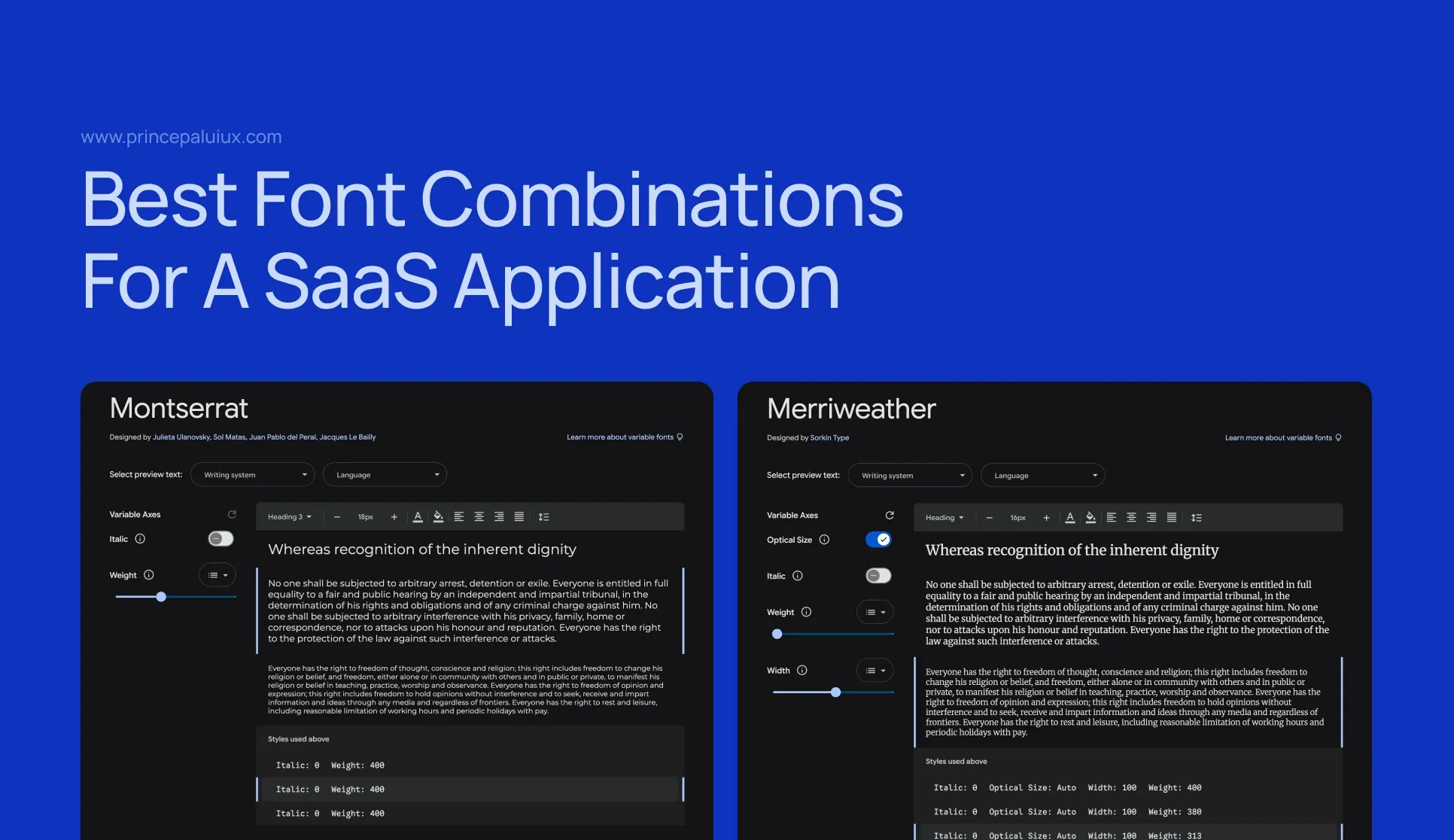 Best Font Combinations For A SaaS Application: Typography Guide