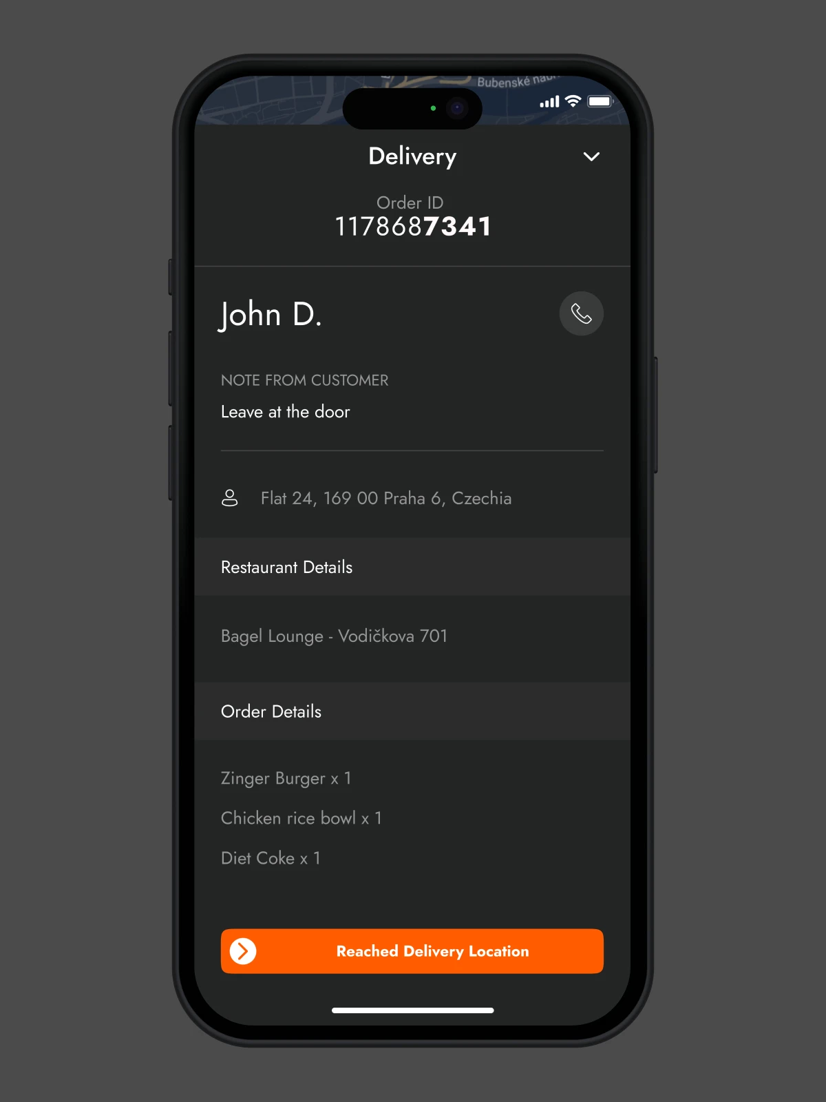 delivery guy order delivered