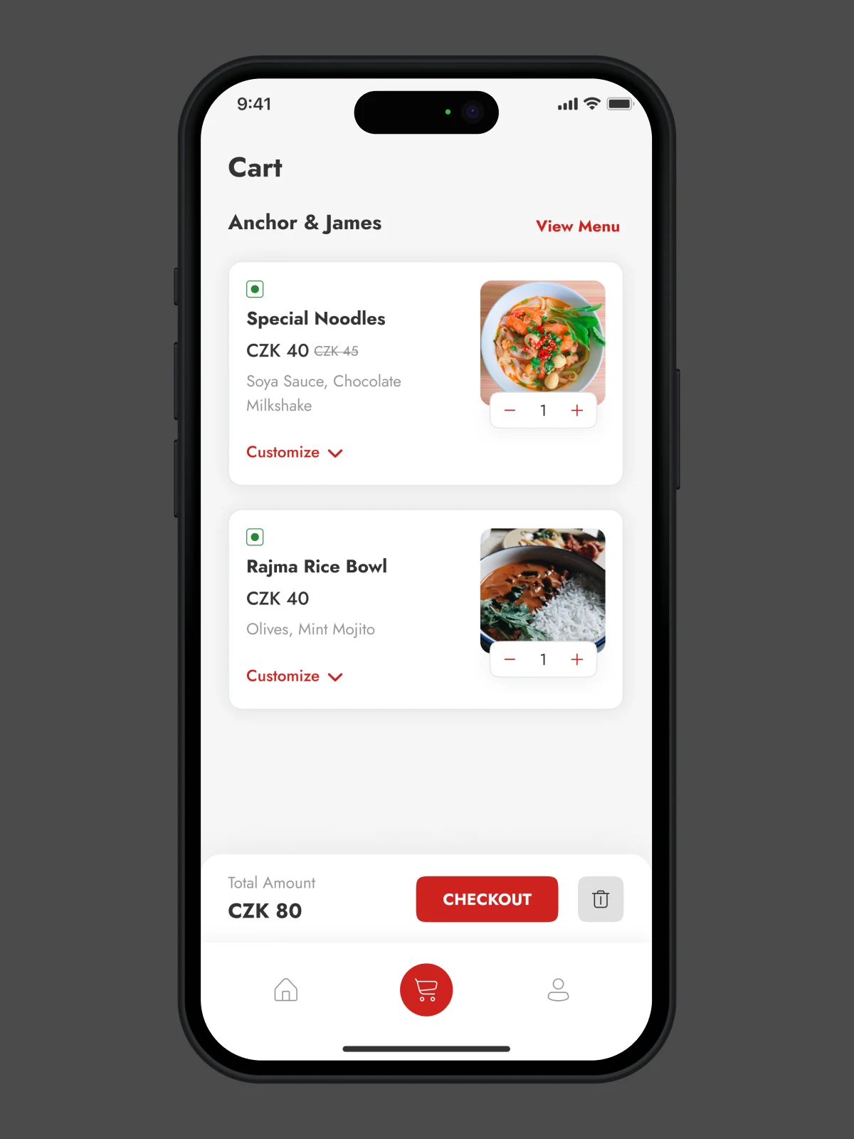 svaggy customer app cart