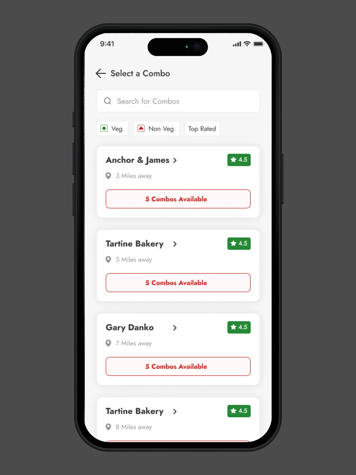 svaggy customer app combos list