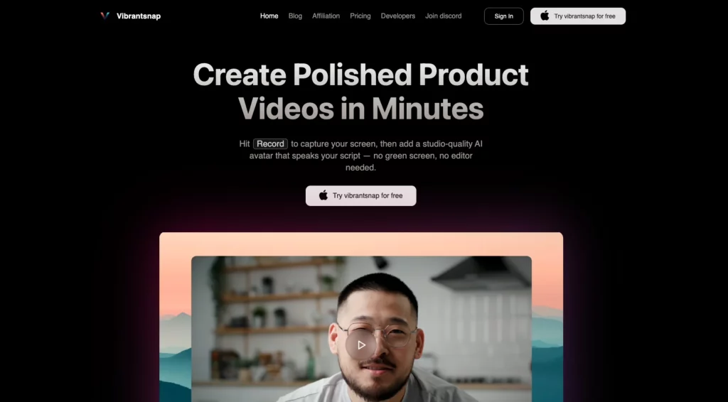 VibrantSnap – Turn Screenshots into Stunning Product Videos