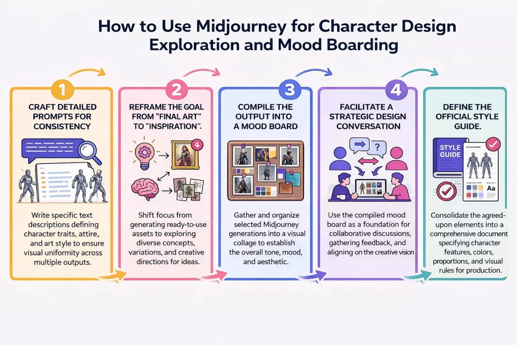How to Use Midjourney for Character Design
Exploration and Mood Boarding