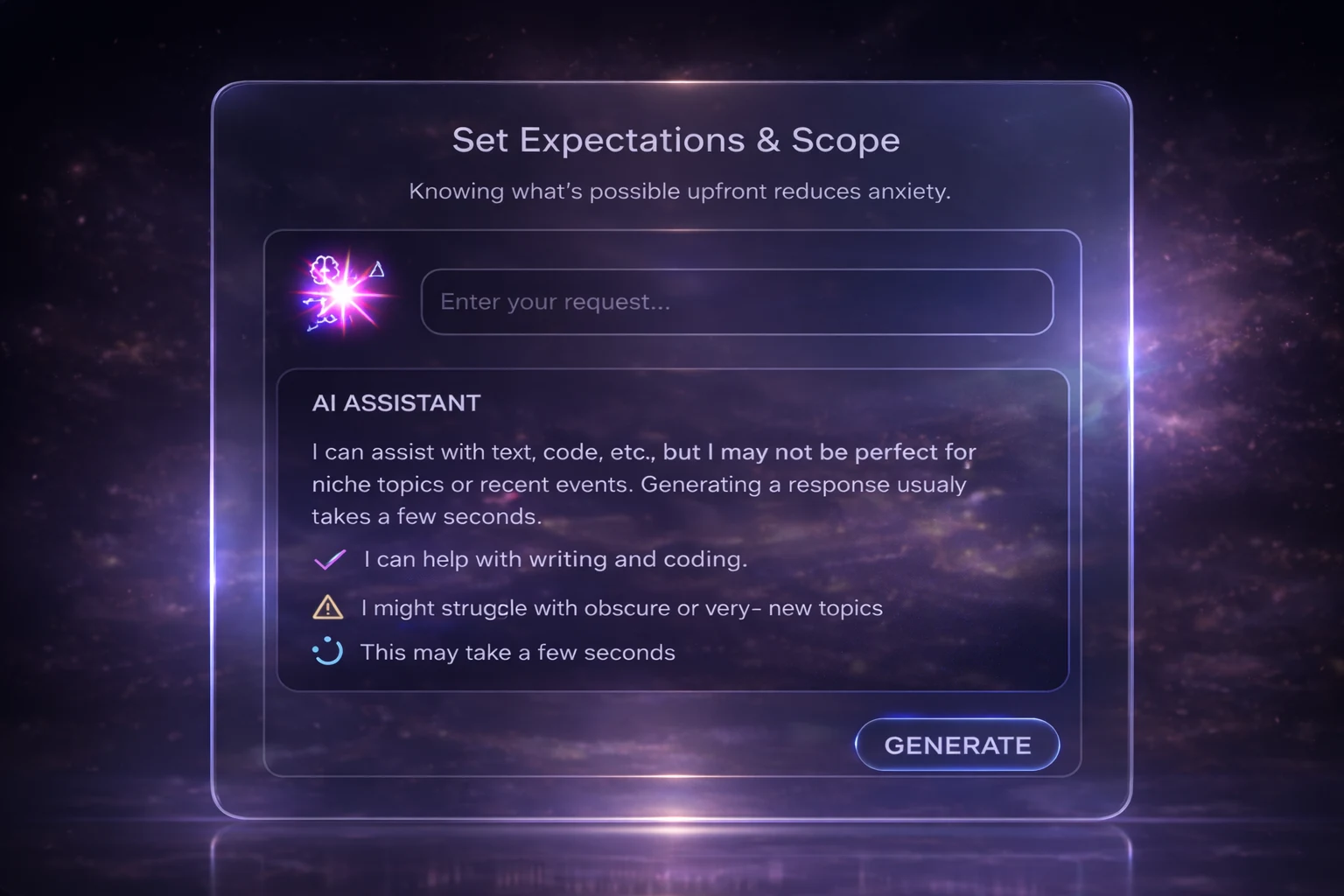 Set expectations & scope